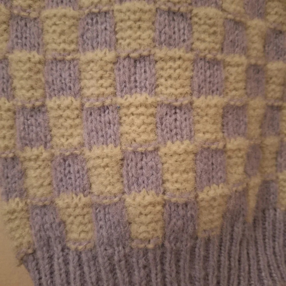 English Factory checkered lavender sweater - Picture 5 of 5